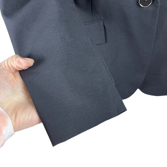 Universal Standard Rio Stretch Wool Formal Blazer Jacket Suit in Black XS 10-12 - Picture 5 of 16